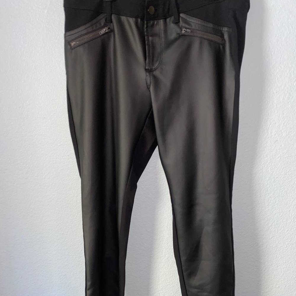 leather front jegging